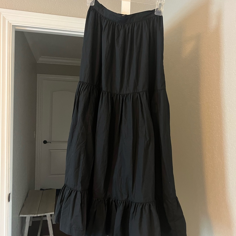 Abercrombie & Fitch Dark Navy Tiered Maxi Skirt